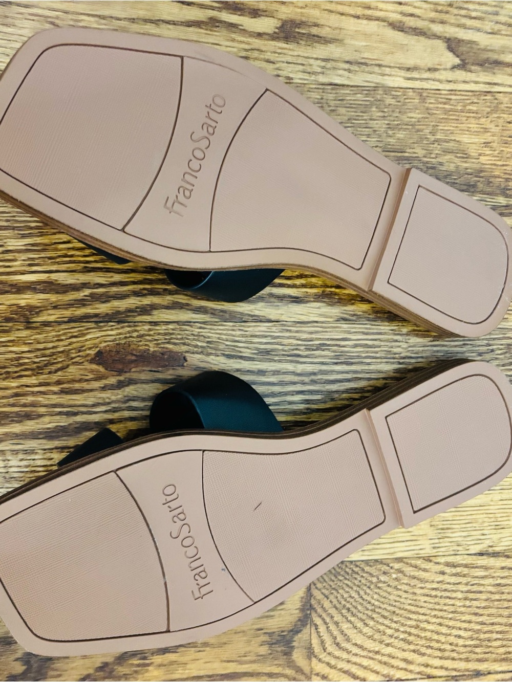 Franco Sarto Black Woven Slide Sandals - Picture 2 of 2
